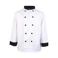 Kng Large White and Black Executive Chef Coat 1048L